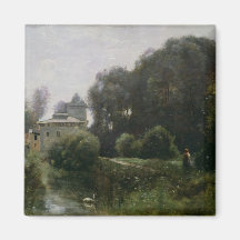 Souvenir of the Villa Borghese, 1855 Fridge Magnets