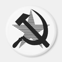 Soviet Black Hammer & Sickle Fridge Magnets