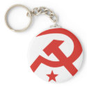 Soviet hammer and sickle design keychains