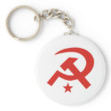 Soviet hammer and sickle design keychains
