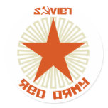 Soviet Red Army Star stickers
