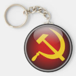Soviet Russian Hammer and Sickle Keychain