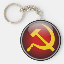Soviet Russian Hammer and Sickle Keychain