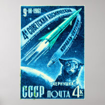 Soviet Space Dog Posters