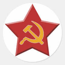 Soviet Star Hammer Sickle Red Communist Sticker
