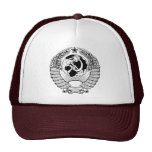 Soviet Union Coat of Arms Black & White Mesh Hat