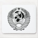 Soviet Union Coat of Arms Black & White mousepads