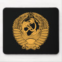 Soviet Union Coat of Arms Wreath Vintage Russian mousepads