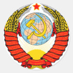 Soviet Union Emblem Round Stickers