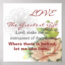 Sow Love The Greatest Gift Poster-Customise