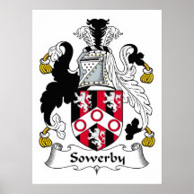 Sowerby Family Crest Posters