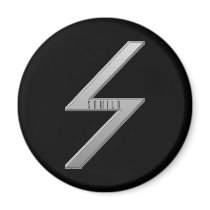 Sowilo Rune grey Fridge Magnets