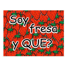 Soy fresa postcard tarjeta postal