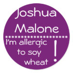 Soy Wheat Allergy Label Stickers