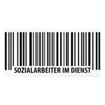 Sozialarbeiter im Dienst barcode icon Picture Card