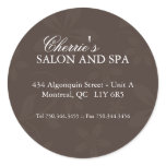 Spa Address Labels Round Stickers