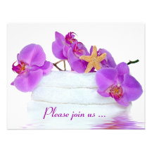 Spa Birthday Party Custom Invites