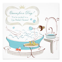 Spa Bridal Shower Spa Party Personalised Announcements