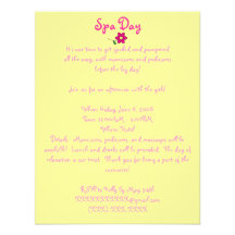 Spa Day Invitation