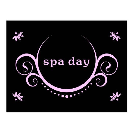 spa day party postcard Zazzle