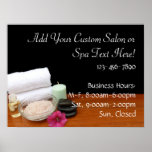 Spa/Massage/Pedicure Salon Scene Black/Colour posters