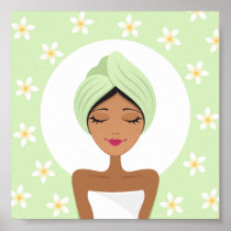 Spa or beauty salon relaxation poster print
