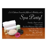 Spa Party Invitations, Salon Scene Black/Colour