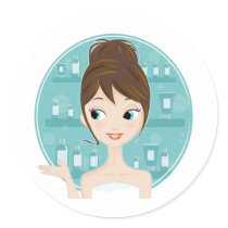 Spa Products Round Sticker