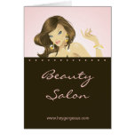 Spa Salon Brochure Greeting Card Pink Woman