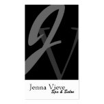 Spa & Salon Business Card Monogram Black & White