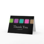 Spa Salon Thank You Card Makeup Artist Palette
