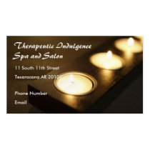 Spa Setting Candles Business Card business cards