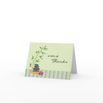 Spa Theme Thank You Card