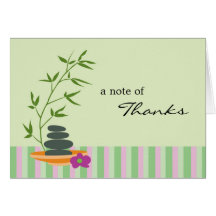 Spa Theme Thank You Card