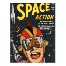 Space Action Post Card