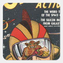 Space Action Sticker