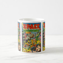 Space Adventurers Comic Book Coffee Mug