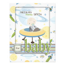 Space Baby Advice Card 2 Personalized Announcements