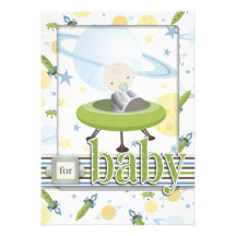 Space Baby Card B2 Custom Invitations