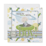 Space Baby Invitation Square B