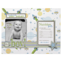 Space Baby Popcorn Wrapper Flyer Design