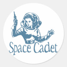 Space Cadet Blue Round Sticker