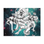Space Chick and Octopus postcard