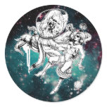 Space Chick and Octopus stickers
