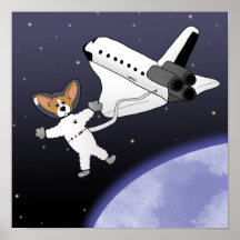 Space Corgis Poster