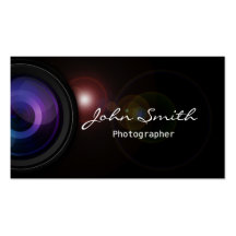 Space Flare Photographer Dark Business Card