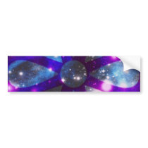 Space flower bumper stickers
