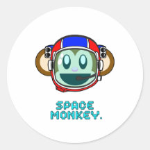 space monkey round stickers