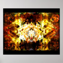 Space Mountains Abstract Poster