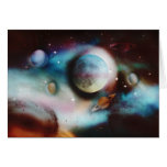 Space Nebula and stars greeting cards